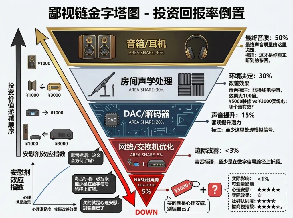 音响发烧升级投资回报率（ROI）鄙视链金字塔
